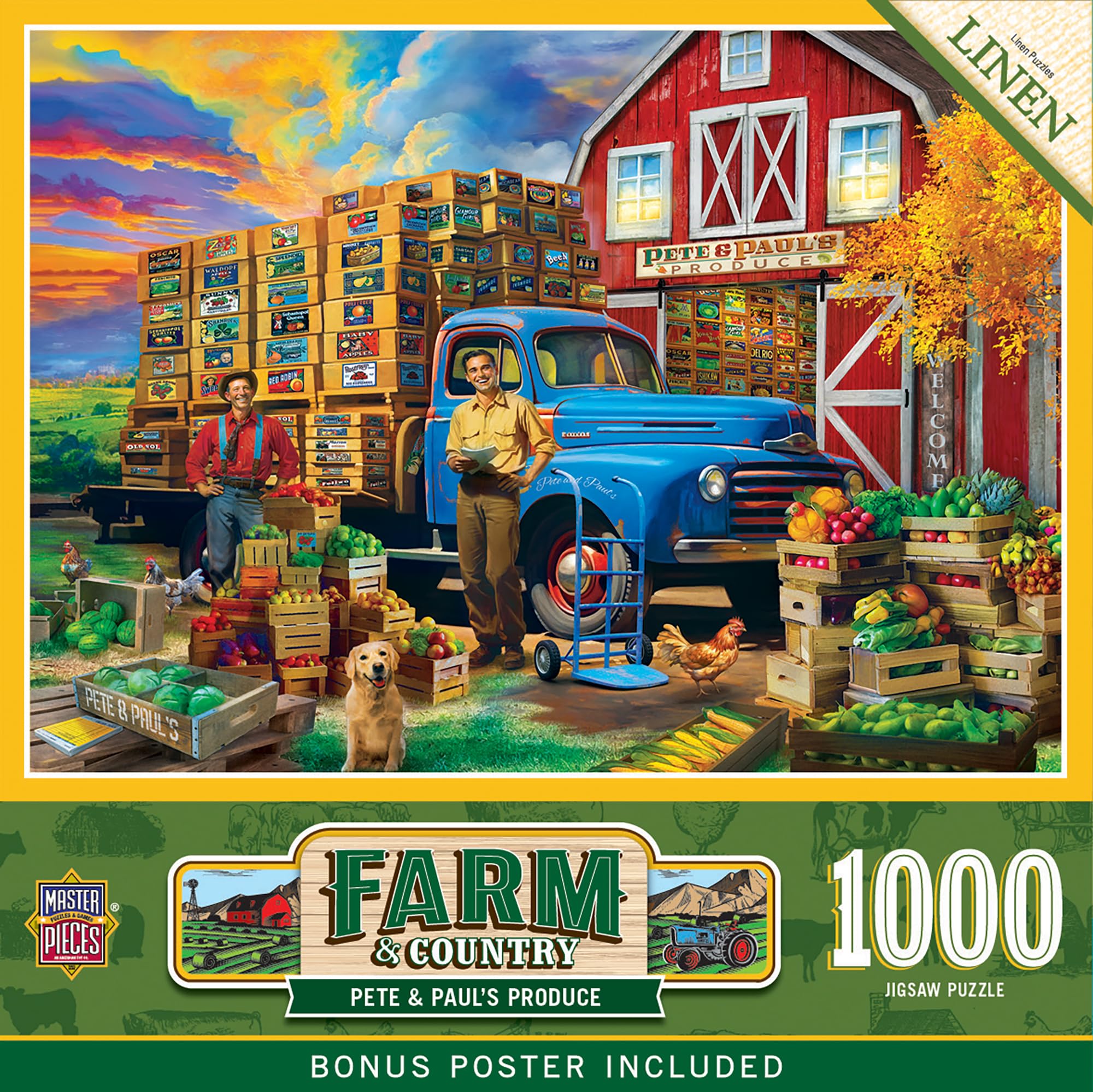 Masterpieces Pete & Paul's Produce Jigsaw Puzzle - 1000 Pieces for Adults โ image 1