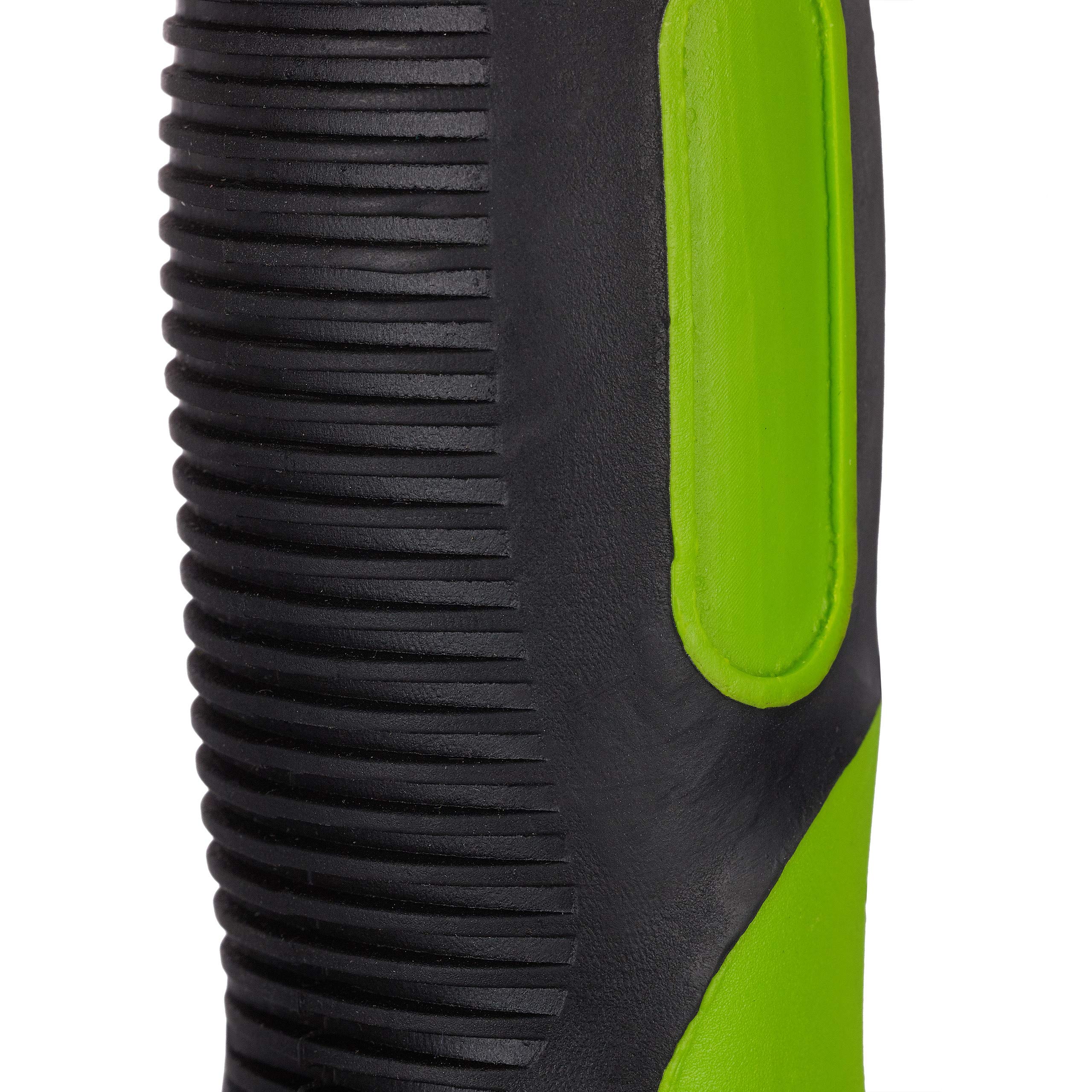 Relaxdays 2X Scalpello Piatto con Impugnatura di Protezione, da Piastrellista, Acciaio e Gomma, L: 29 cm, Verde/Nero