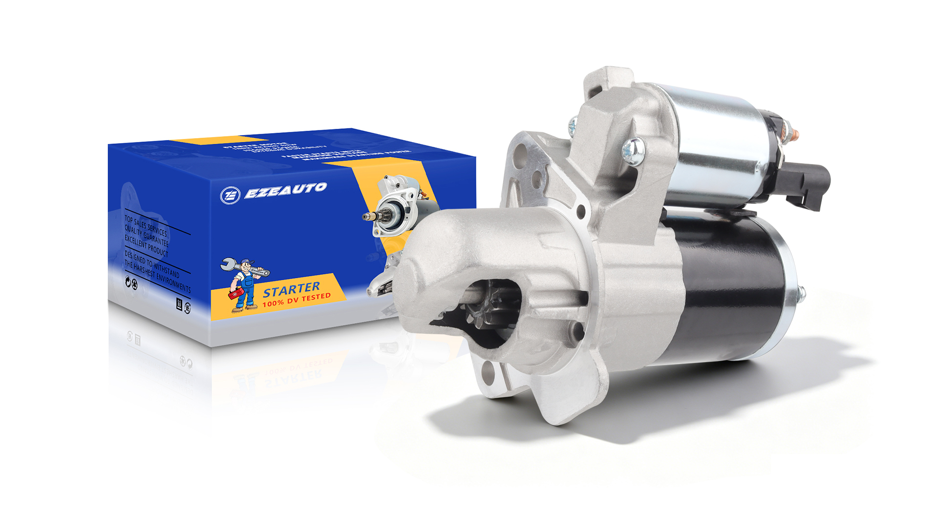 Image of Ezexpreze 17996 Starter for Chevrolet Camaro 2010-2014 & Cadillac ATS 2013-2014, CTS 2005-2014, SRX 2006-2009, STS, 2.8L 3.0L 3.6L, 12V 1.4KW 12 Teeth Clockwise, Replace# 12610857