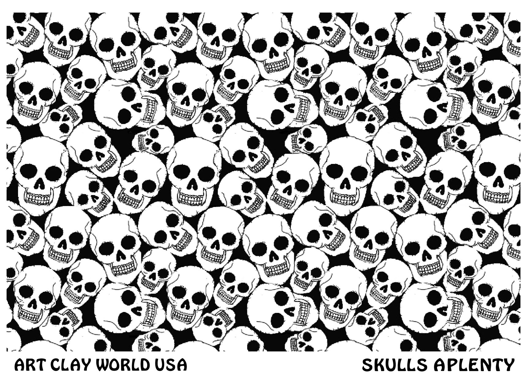 FlexiStamps Texture Sheet Skulls Aplenty Design - 1 pc.
