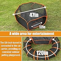 Vista 4 de Corralito de animales pequeños, conejillo de indias, jaula para erizo, jaula de conejo con divertido túnel envolvente, transpirable y transparente