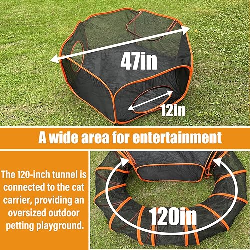 Miniatura 4 de Corralito de animales pequeños, conejillo de indias, jaula para erizo, jaula de conejo con divertido túnel envolvente, transpirable y transparente,