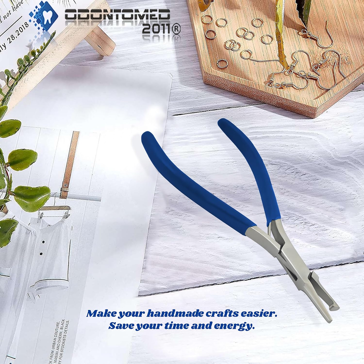 OdontoMed2011 D-3779-B-Mini Split Ring Pliers 5" Blue Handle ODM