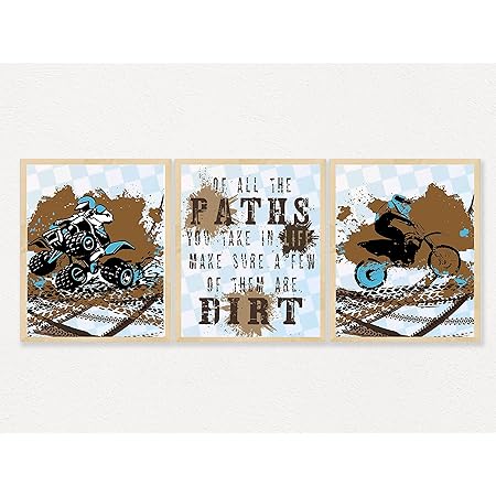 Amazon Com Motocross Wall Decal Sticker 1 Decal Stickers And Mural For Kids Boys Girls Room And Bedroom Dirt Bike Wall Art For Home Decor And Decoration D Extreme Sports Motocross Bike