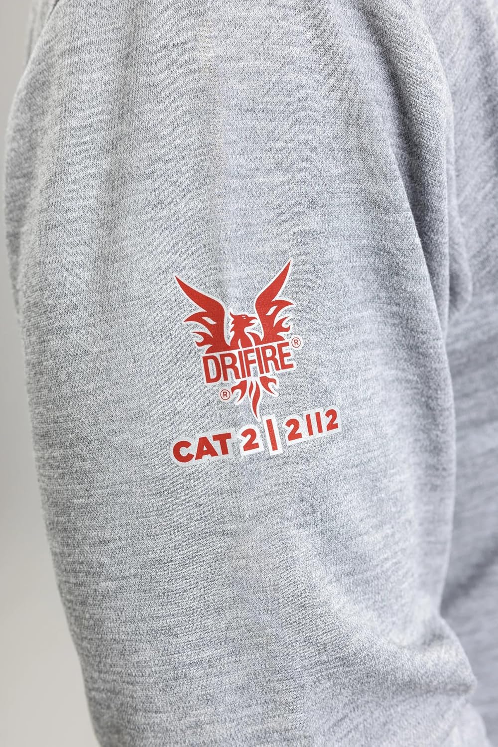 DRIFIRE Power Dry FR Long Sleeve Henley, CAT 2, Flame Resistant, Grey, Medium, TEE-PDG-HN-MD