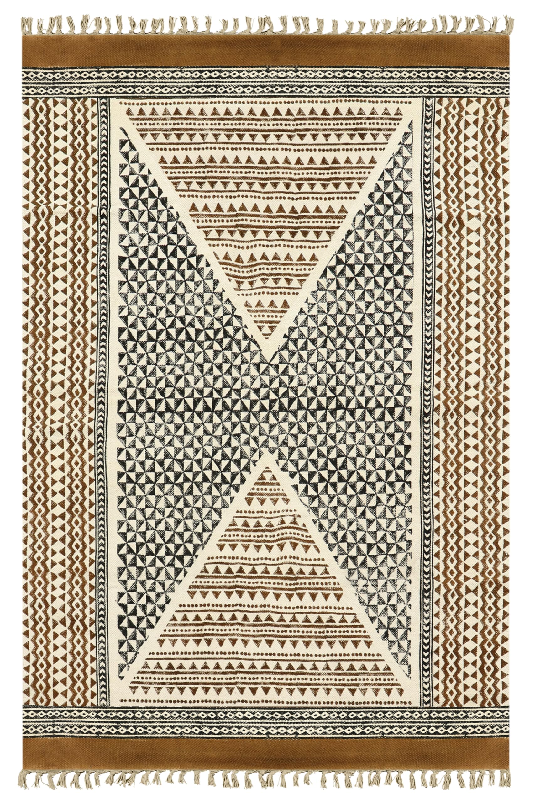 Tapis de couloir de collection en coton au tissage plat premium