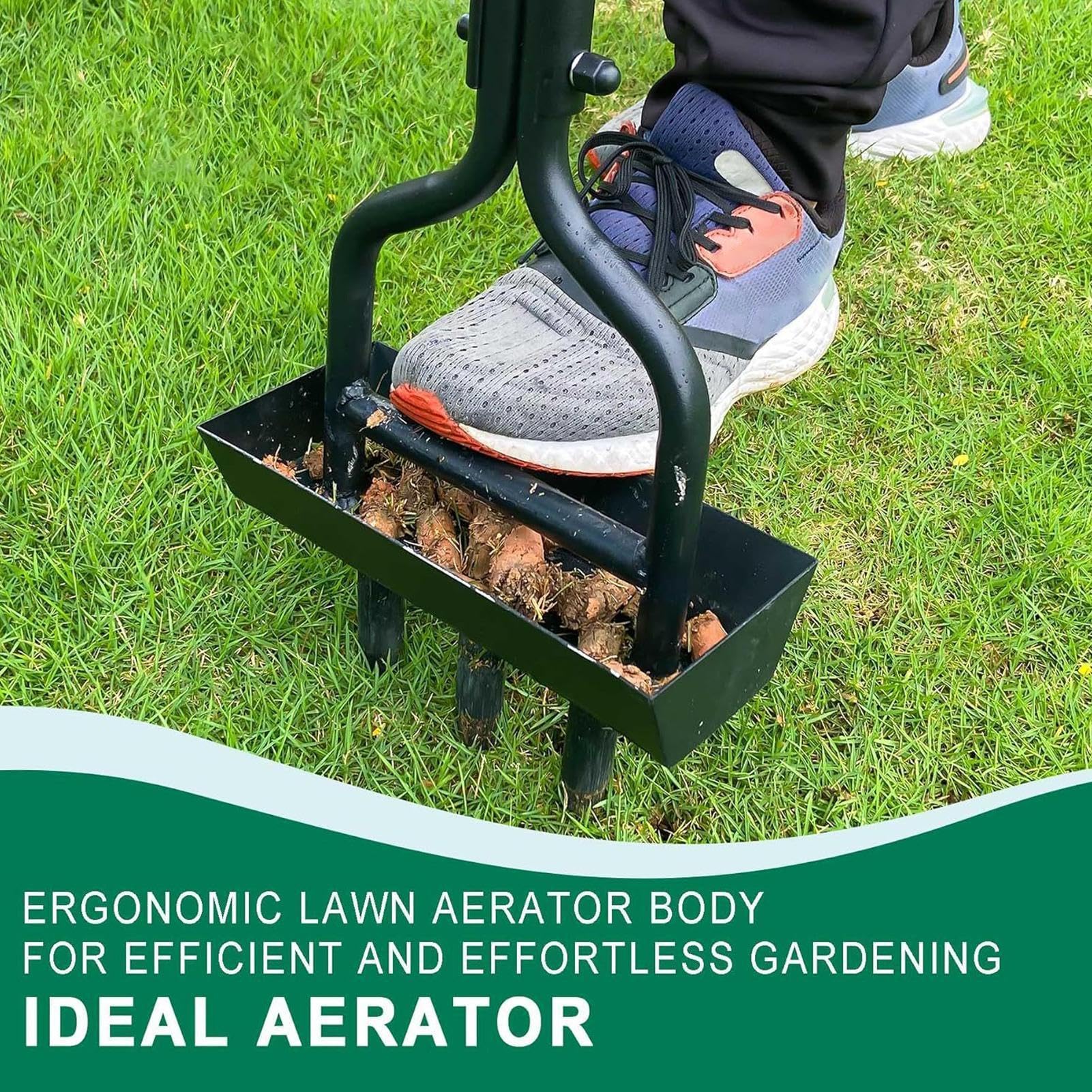 Aeratore Suolo Carotatore Metallico Dissodante e Cura del Prato | Ferro da giardino in metallo, attrezzatura per la cura del prato per appassionati, agricoltori