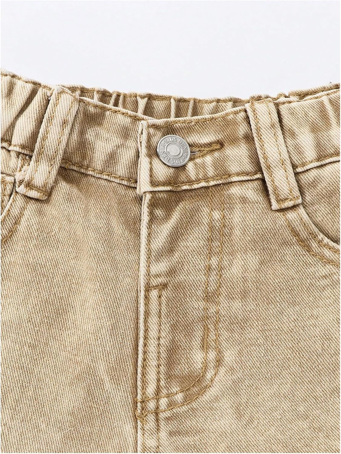 WDIRARA Toddler Girl's 3D Floral Jeans Cute Wide Leg Baggy Denim Pants - Image 5