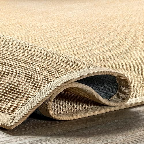 Miniatura 7 de nuLOOM Orsay - Alfombra casual de sisal, 2 pies 6 pulgadas x 14 pies, color beige