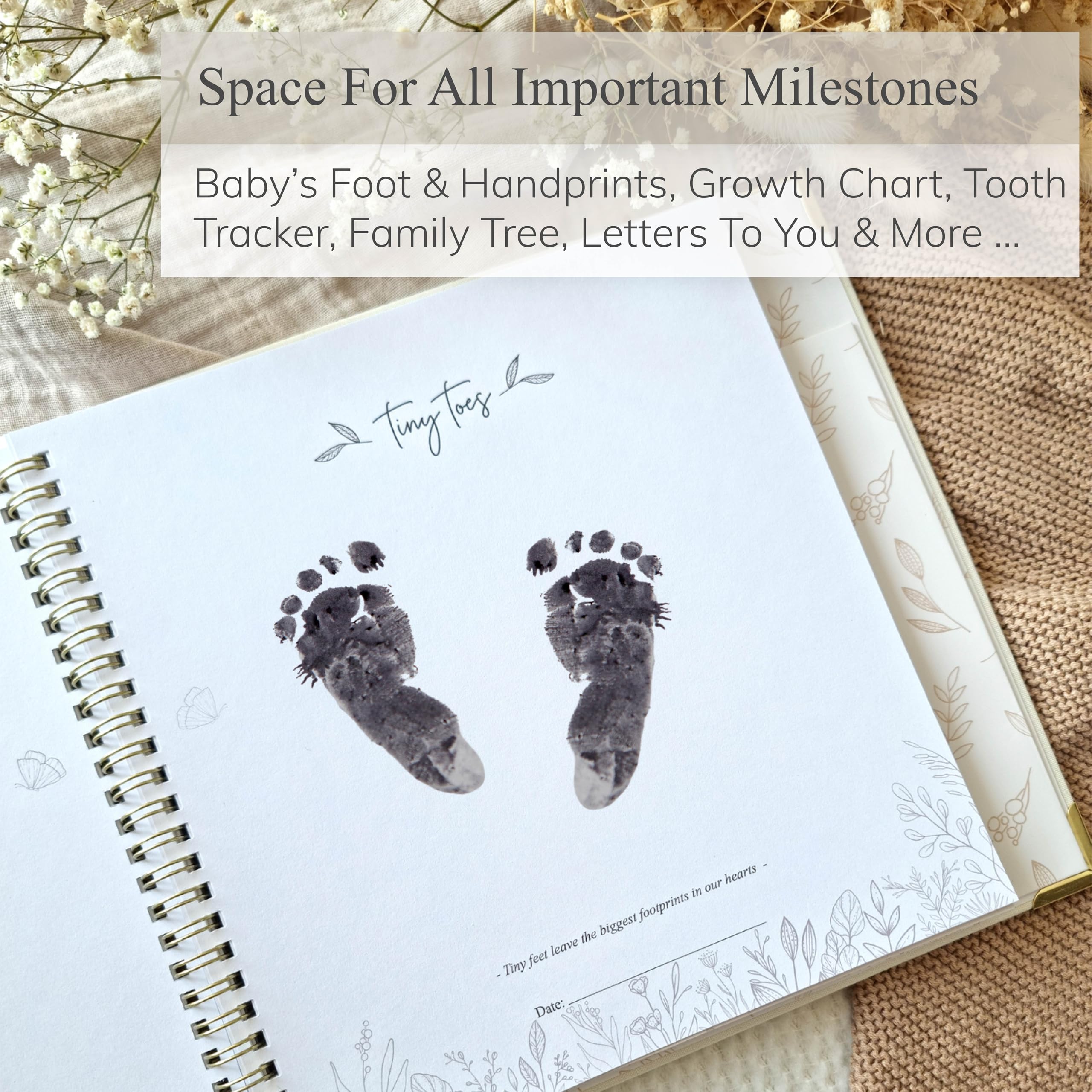 Książka dla niemowląt, pamiątka, chłopak lub dziewczynka, ponadczasowa książka pamięci, pierwsze 5 lat, na baby shower, neutralny płeć, album do scrapbookingu, prezent dla nowej mamy, pamiętnik, od