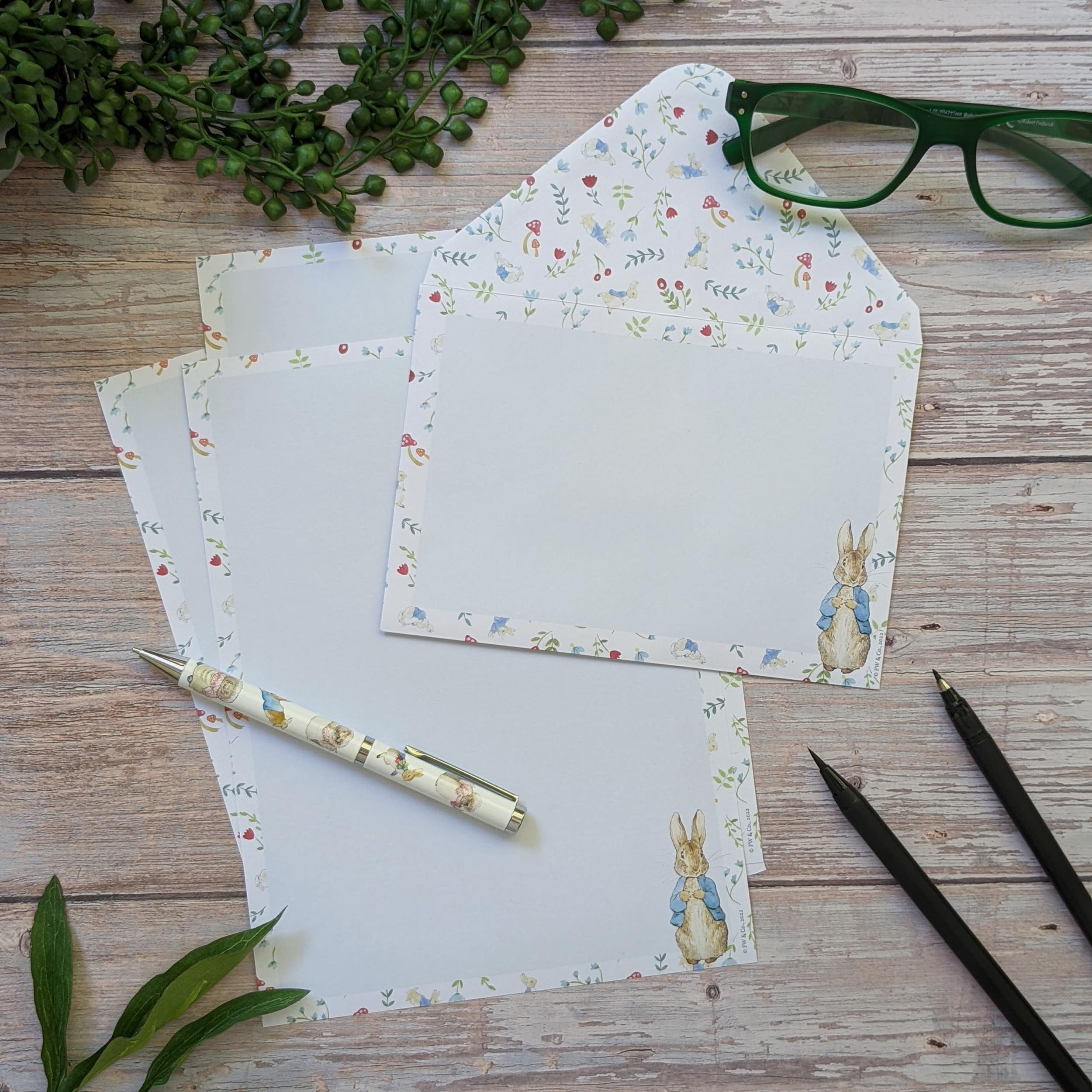 Writing Set including Envelopes - Beatrix Potter Design, Blue, A4 - Image 3