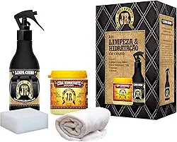 Kit Limpa e Hidrata Couro JR - 200g - Banco automotivo, jaqueta, sofá, sela, bolsa, bota e sapato em couro