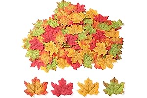 SITUMEIZI 400PC Fake Maple Leaves for Fall and Thanksgiving Decor