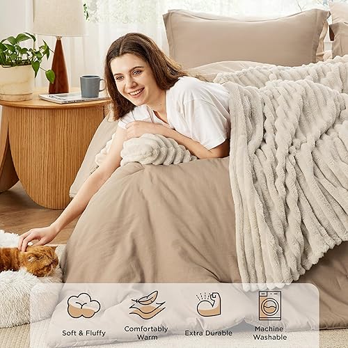 Miniatura 9 de Bedsure Juego de edredón tamaño King de 7 piezas, juego de edredón tamaño King de 5 piezas.