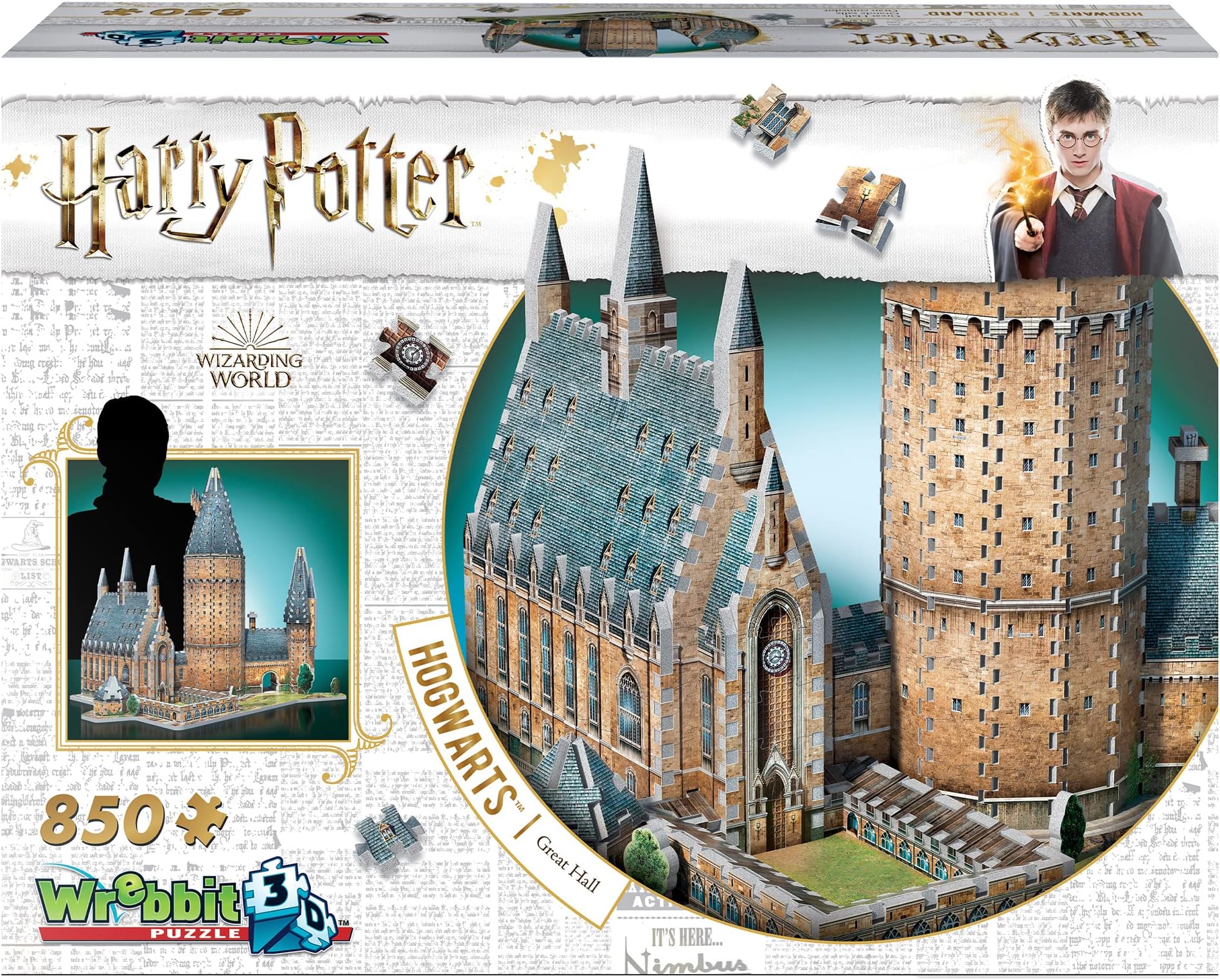 Wrebbit 3D - Harry Potter Hogwarts Great Hall 3D Jigsaw Puzzle - 850Piece
