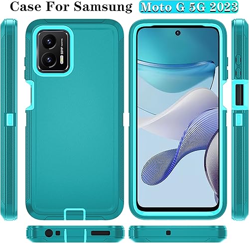 Miniatura 5 de ONOLA Funda compatible con Moto G 5G 2023 con protector de pantalla HD (2 paquetes), funda para teléfono Motorola G 5G 2023 resistente 3 en 1 (Moto