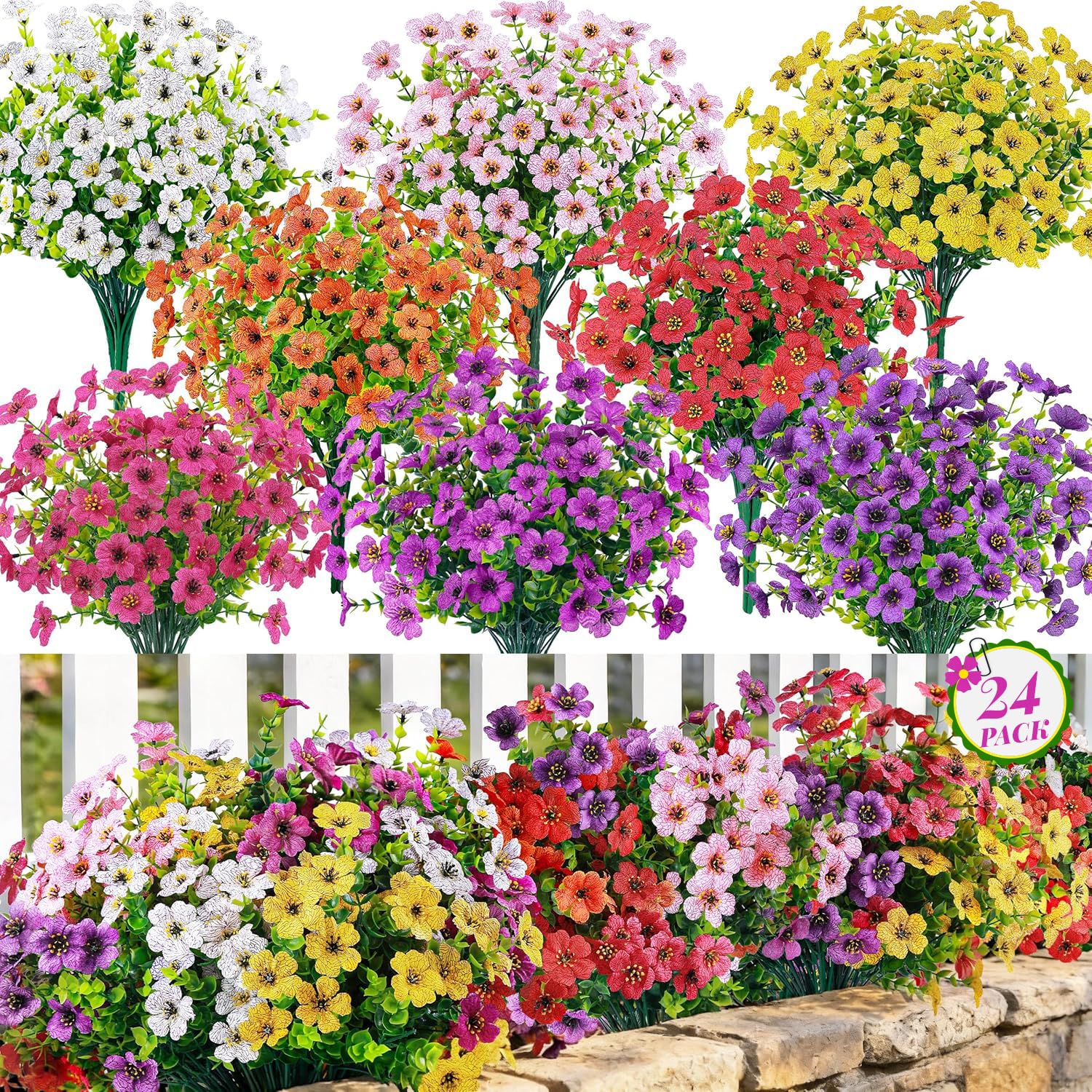 Der Rose 24-Bundle Artificial Flowers