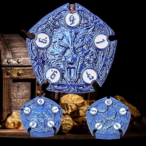 Miniatura 5 de DND - Juego de dados de metal de 7 monedas juego de dados de metal de Calabozos y Dragones adecuado para juegos de mesa Dungeons and Dragons RPG MTG