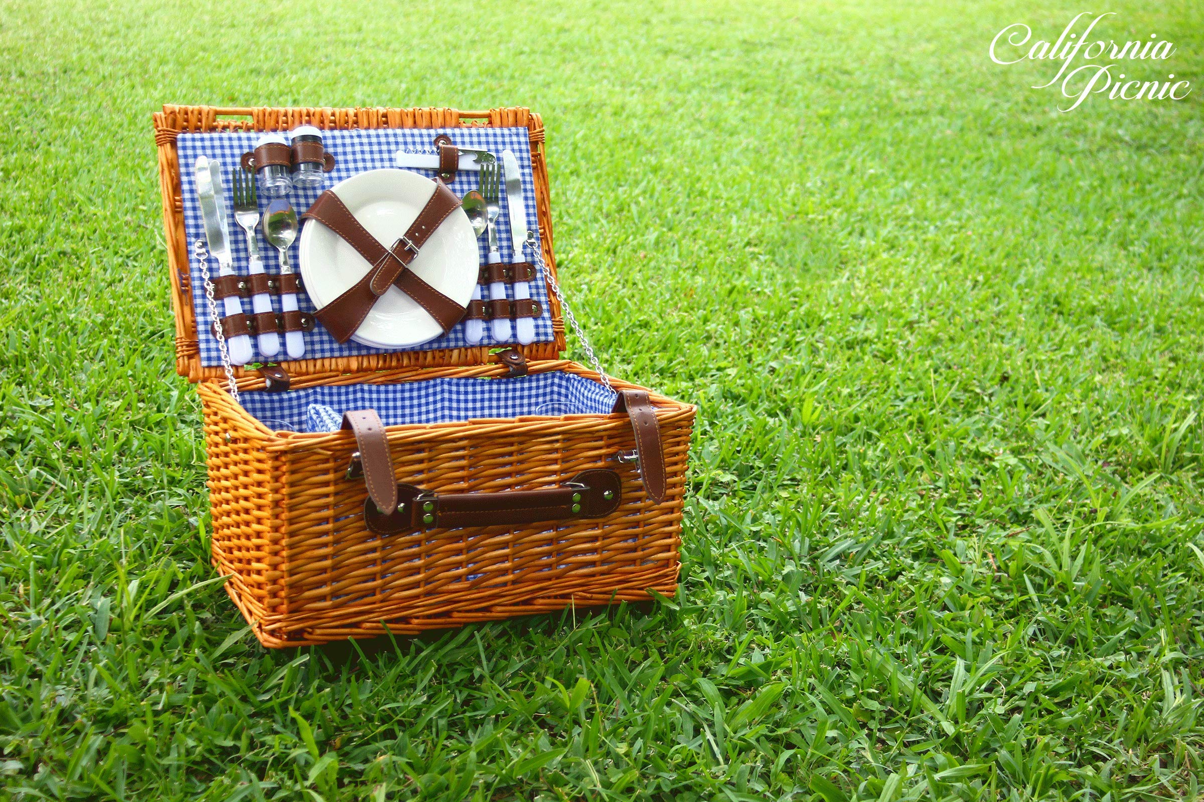 Picnic Basket for 4 Person Picnic Set Folding Picnic Blanket