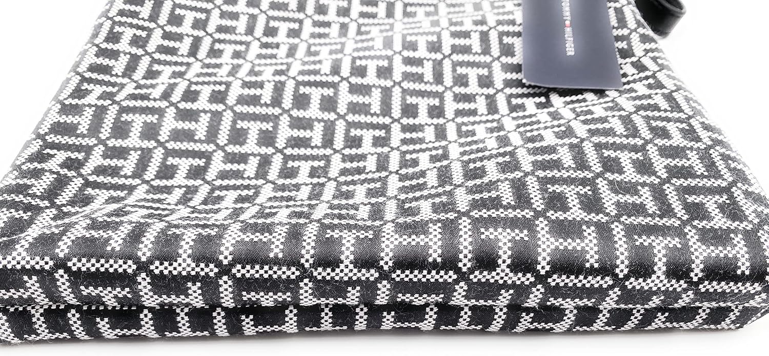 Tommy Hilfiger Bag - Black/White - Crossbody - Crossover - Shoulder Bag - 25 x 25 x 3 cm Logo - Women's Handbag 0775, black white - Image 3