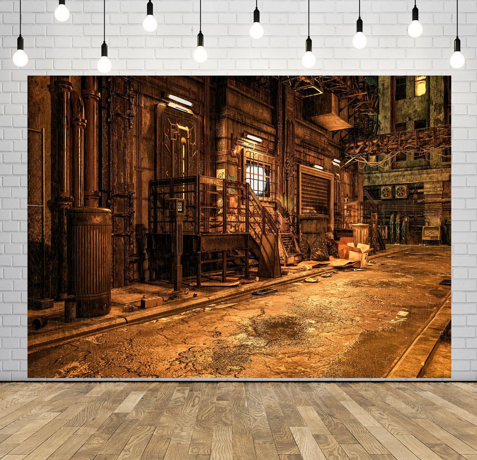 10x8FT (3x2.5m) Taller Industrial Abandonado Fondo Fotográfico