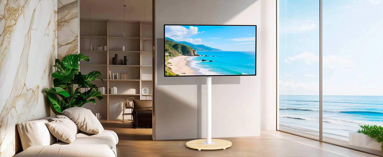 UNHO テレビスタンド キャスター付き 40~100インチ対応ホワイト Amazon.co.jp: UNHO テレビスタンド キャスター付き 40-75インチ対応