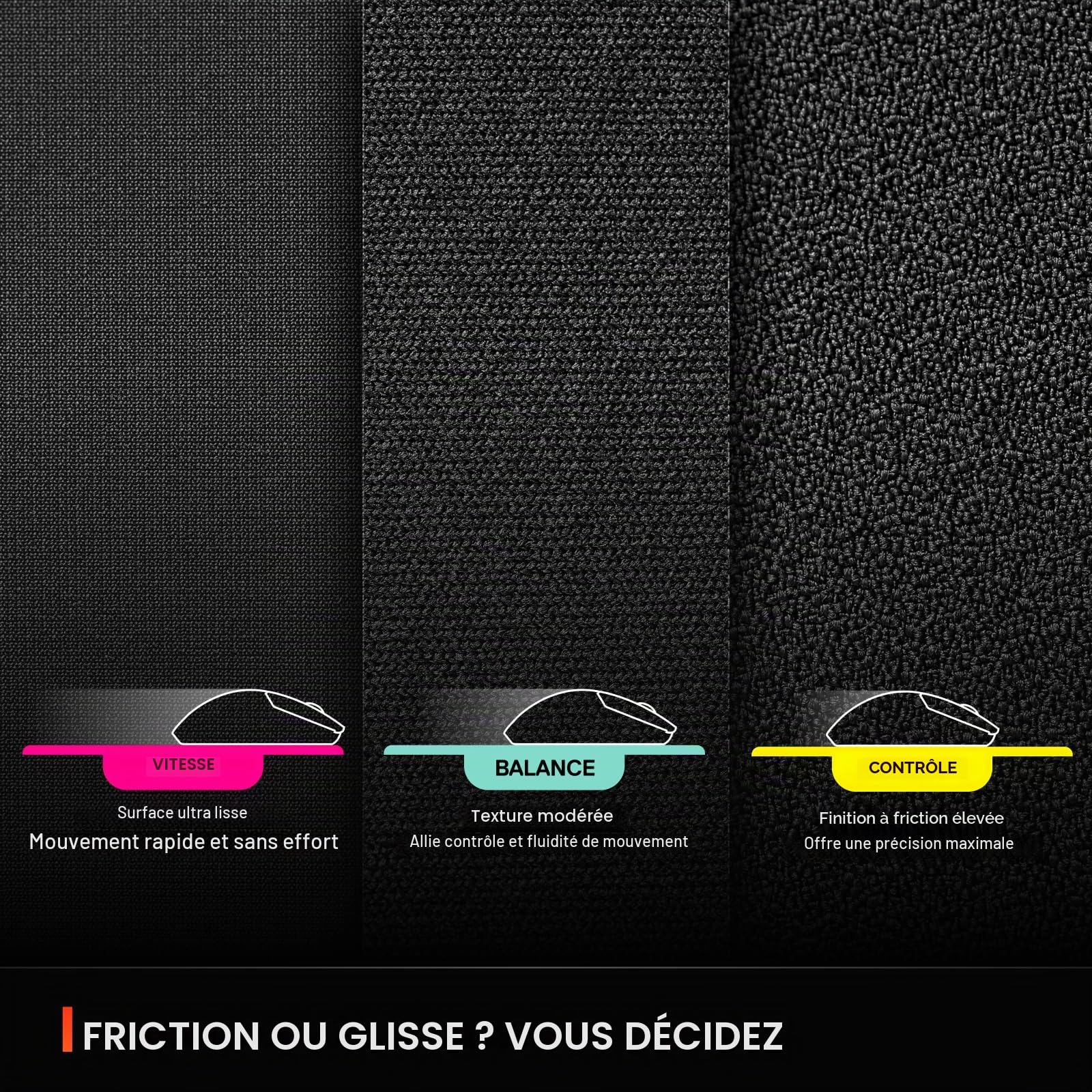 SteelSeries QcK L Performance Control Tapis de Souris de Jeu – Densité supplémentaire pour Une Glisse Fluide – Coutures discrètes – Base en Caoutchouc néoprène antidérapant – 42 x 49 cm – FPS, MOBAs,