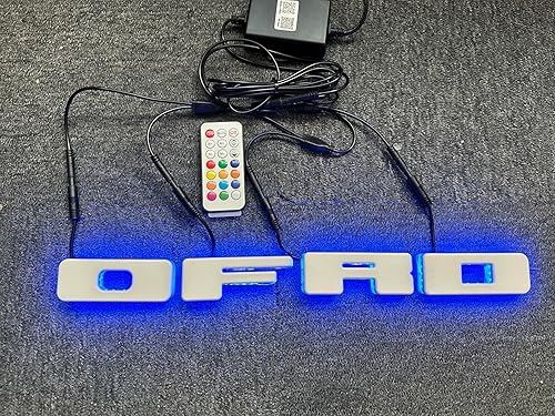 SDO Dream Chase Color Millones de colores Shift Free DIY Letras Luces LED ORFD Auto Accesorios (Fondo Blanco), Rejilla Frontal LED Tamaño de la Luz