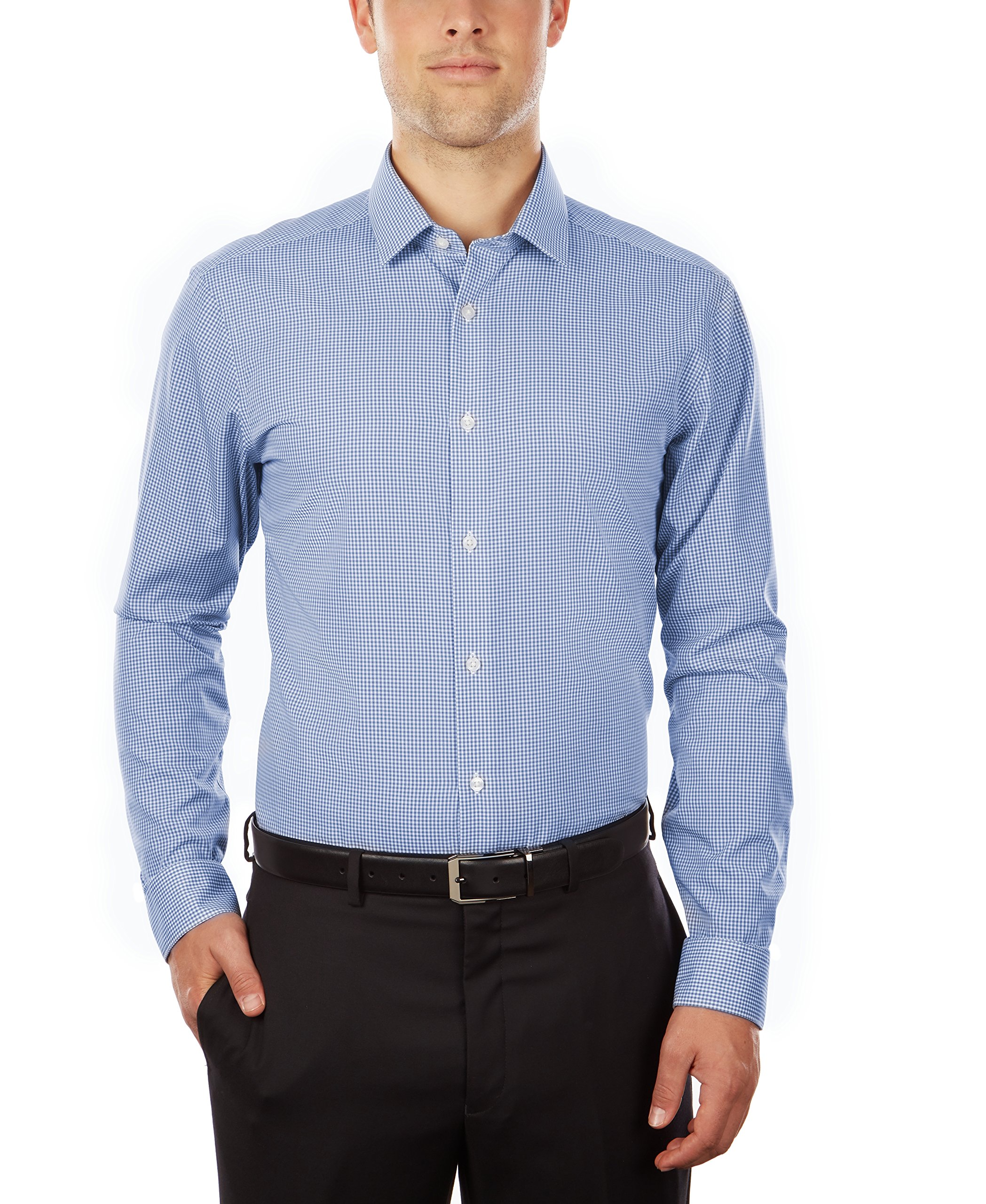 Men's Dress Shirt Slim Fit Non Iron Gingham Buy Online in United Arab