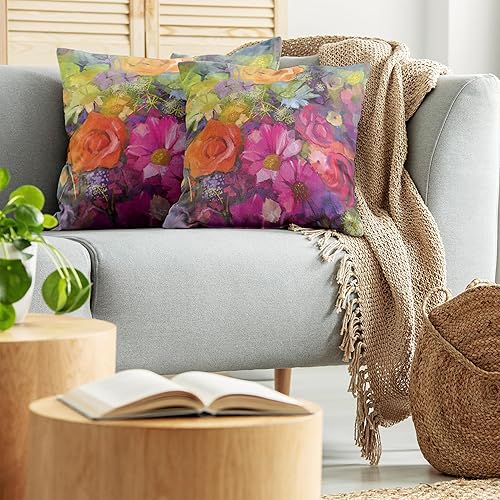 Vista 105 de Ambesonne Orient - Funda de cojín para cojín, diseño floral tradicional de Oriente Medio, clásico, bohemio, antiguo, cultura persa, funda