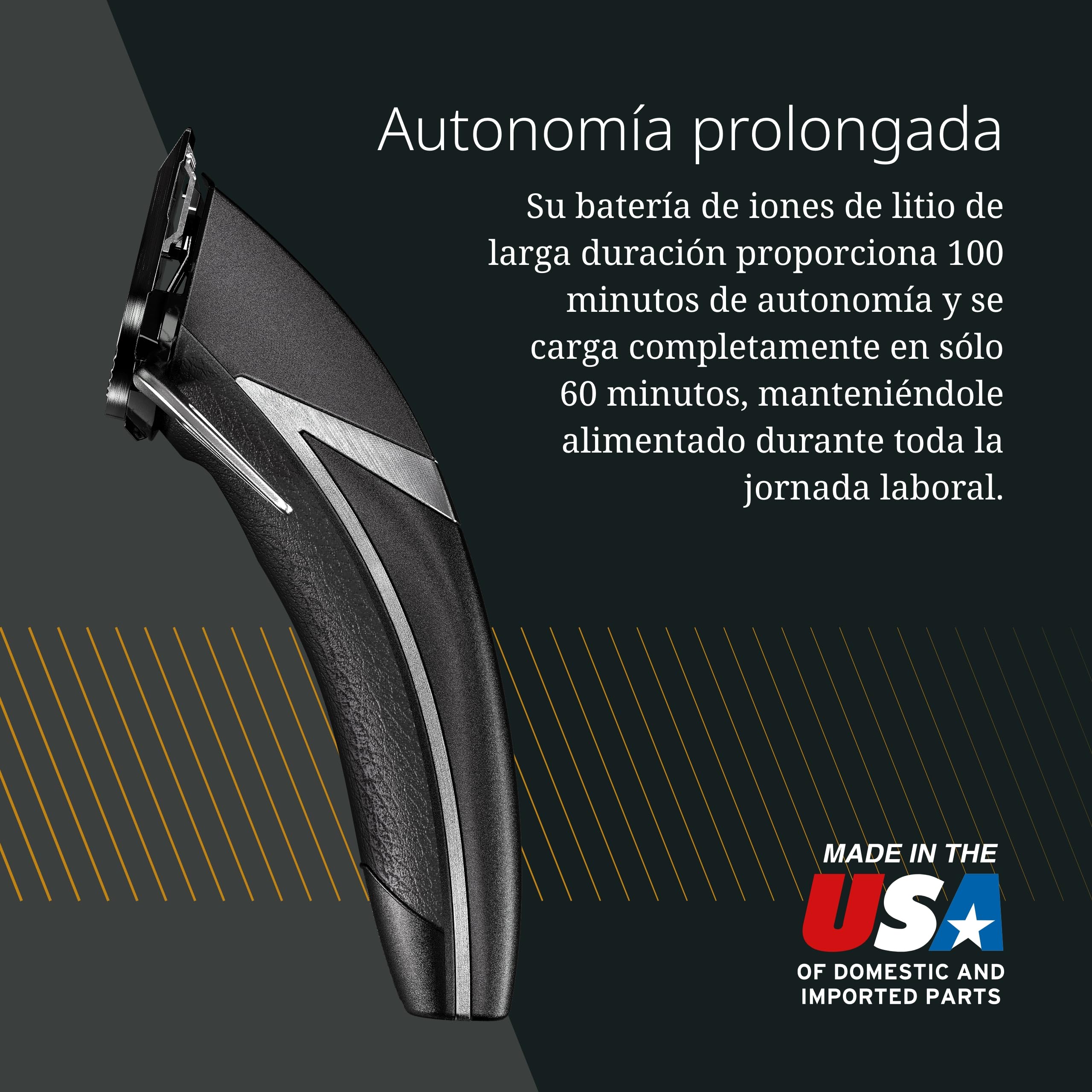 Moser Kuno, Cortapelos Premium con Cable e Inalámbrico, Negro | Cortapelos con Cable e Inalámbrico, 2 Cuchillas Desmontables, Motor 7200 RPM, hasta 2 Horas de Autonomía, 6 Peines