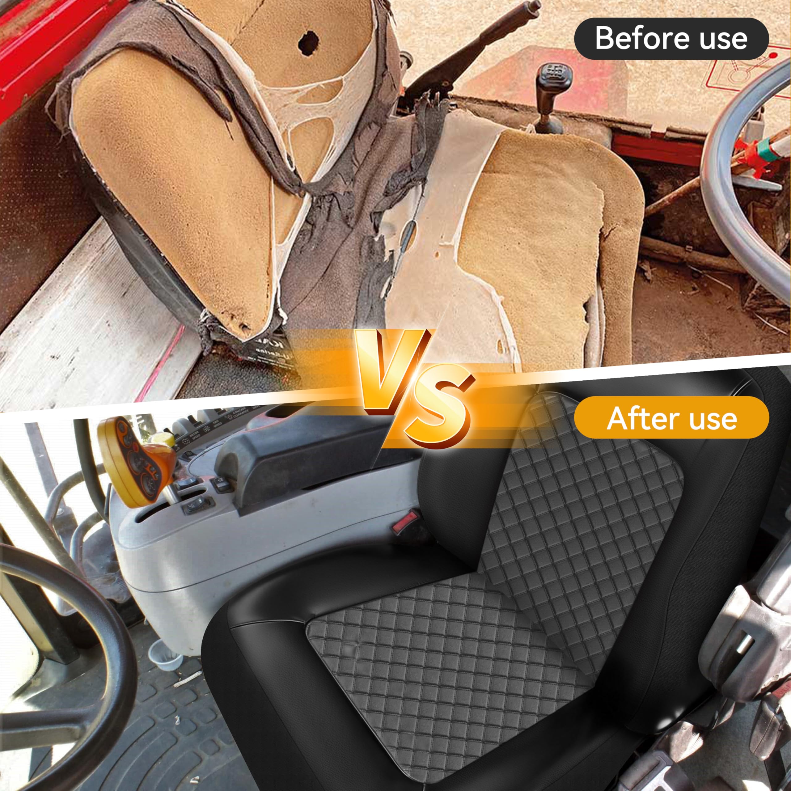 Funda para asiento de tractor para tractores de armario sin reposacabezas, máquina agrícola, funda de asiento para tractor, cargador de horquilla, excavadora, funda de asiento para tractor, fundas de