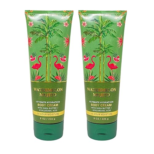 Bath & Body Works Crema corporal Ultimate Hydration Pack de 2 (sandía Mojito), 8.0 onzas líquidas