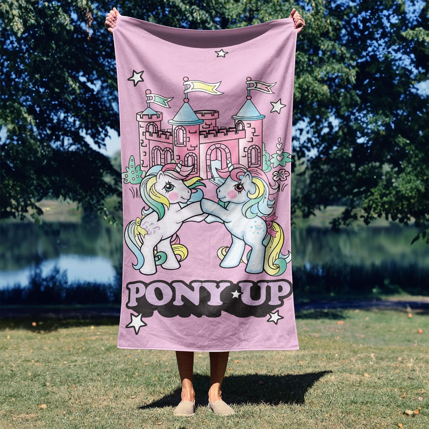 Northwest My Little Pony Pony Up Microfiber Beach Towel, Quick-Dry, Soft & Absorbent Lightweight Travel Essentials for Pool or Bath, 30x60 inches