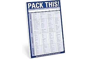 Knock Knock Pack This! Pad Packing List Notepad, 6 x 9-inches