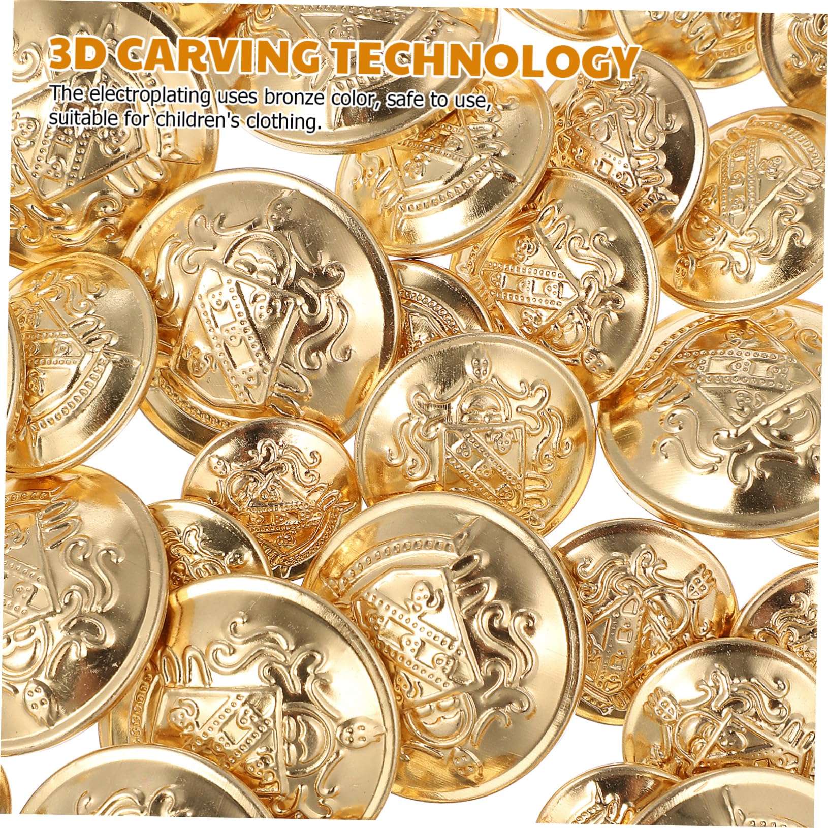 SHINEOFI 400stücke Vintage Goldene Knöpfe Für Kleidung Dekorative Nähschließen Runde Brass Buttons Für Anzüge Jacken Projekte Langlebig Und Einfach Zu Annähen