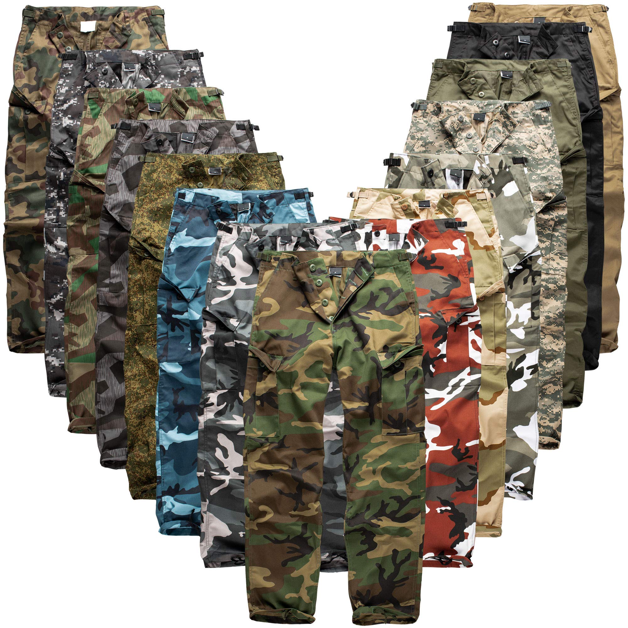 US BDU Rangerhose Pantalon de Loisir Pantalons Camo Camouflage Cargo Pantalon Army 17 Couleurs XS-7XL