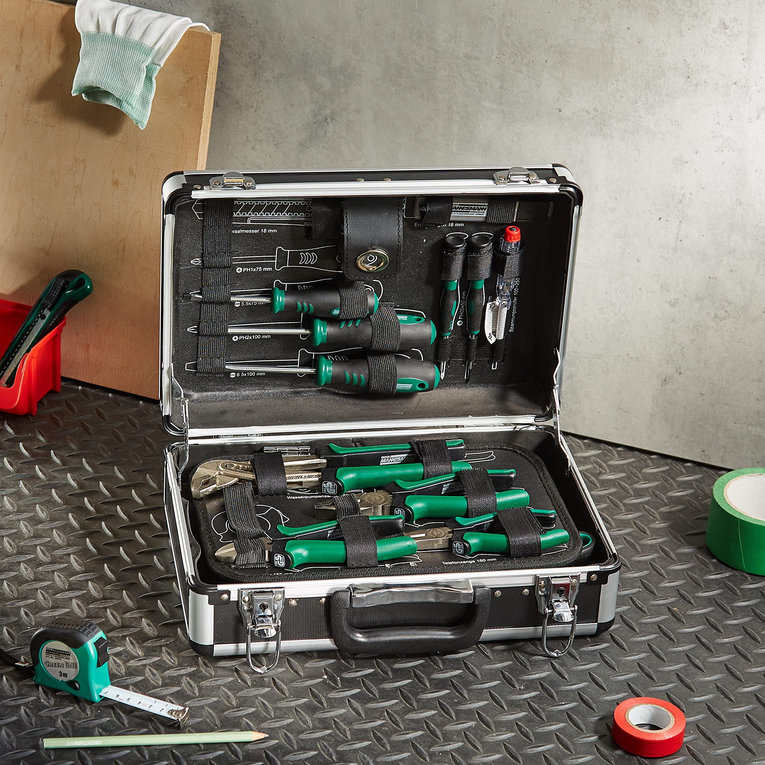 Brüder Mannesmann Tools Set Tool Box, 1 Piece, M29067