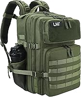 Vista 15 de LHI - Mochila táctica militar para hombres y mujeres, mochila del ejército de 45 l, mochila de asalto de 3 días, mochila grande con sistema Molle
