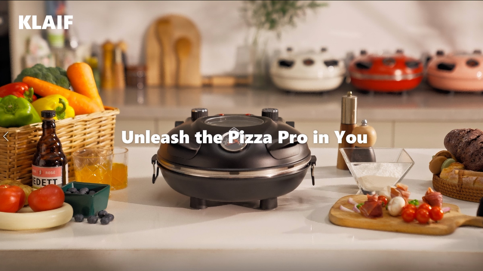 Forno Per Pizza Elettrico YIBAKE - Con Pietra Refrattaria, Pala E Raschietto, 420°C - Foto 4