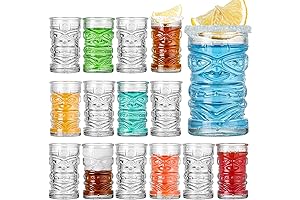 16 Pack Fun Shot Glasses Set: Mini Party Essentials