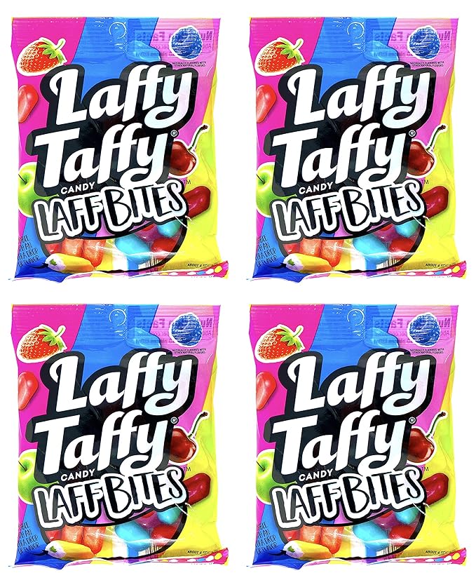 Laffy Taffy Laff Bites, 2 Pack of 4 4.2 Ounce Bags