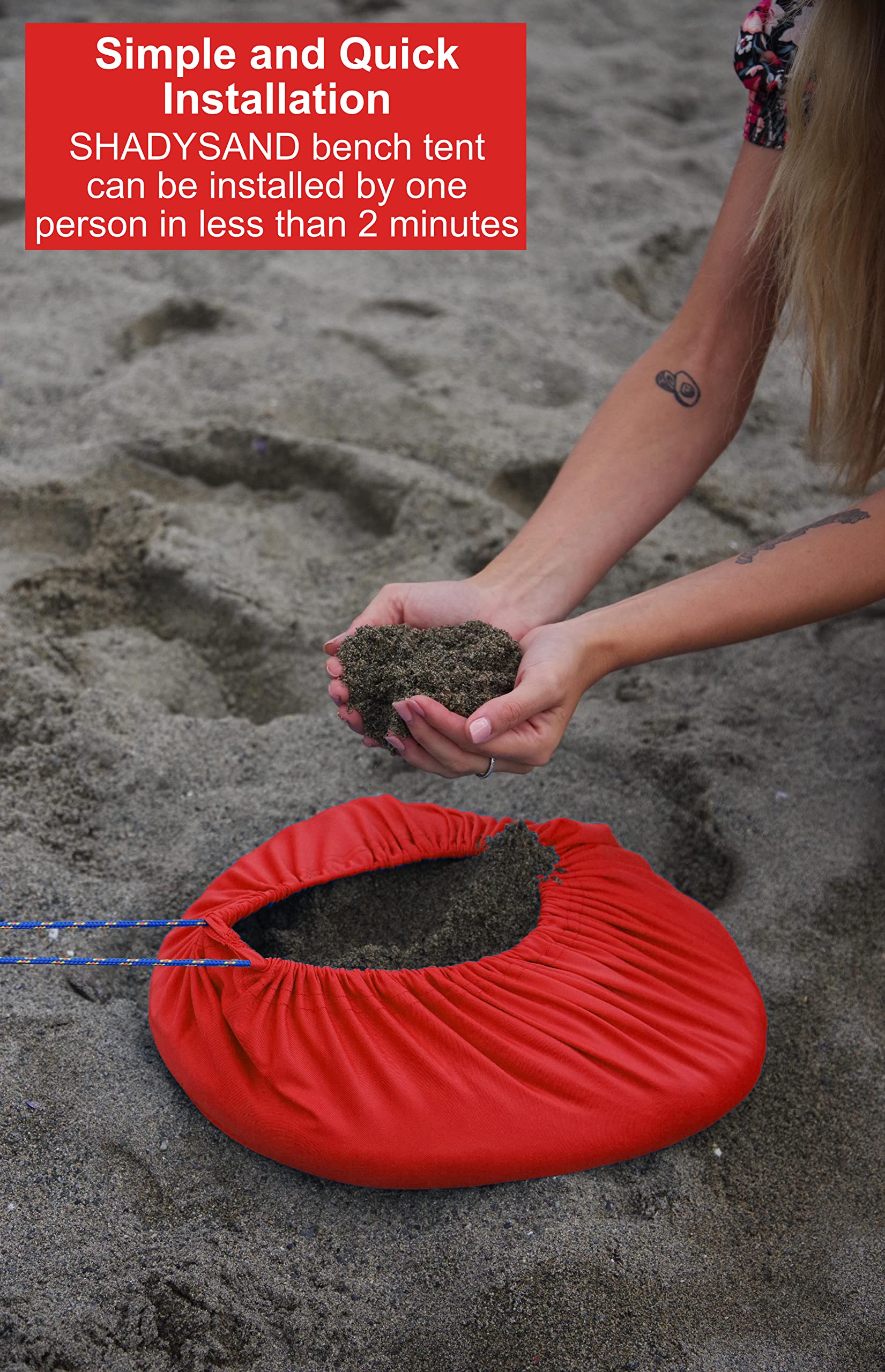 Grande tenda da spiaggia familiare anti UV (UPF 50+) fino a 5 persone, compatta leggera e pratica. Rifugio da spiaggia, riparo da sole per neonati, bambini e adulti. Entra in Una Valigia a