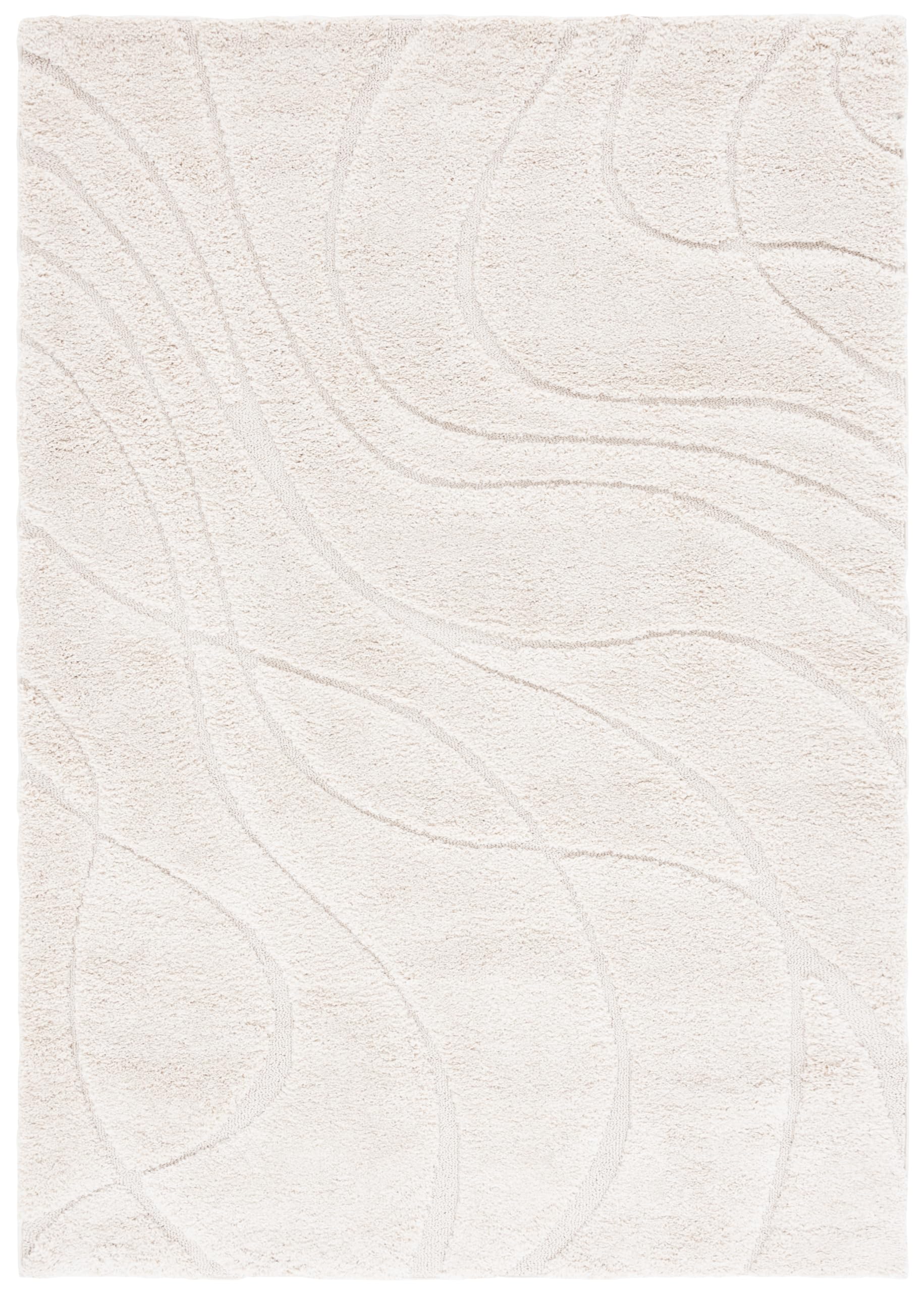 Safavieh Florida Shag Collection Shaggy Rug for Living Room Dining Room Bedroom High Pile Cream 24 x 36 Inch