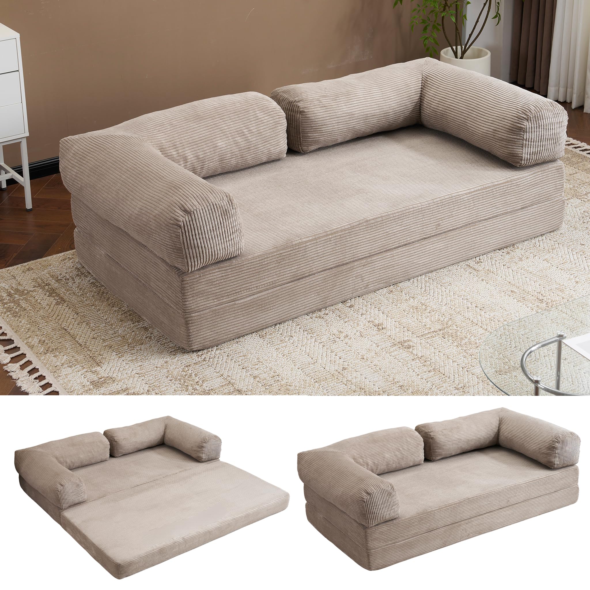 Amazon｜OSLEEP ソファー 完成品 ソファベッド カウチ 2～3人掛け