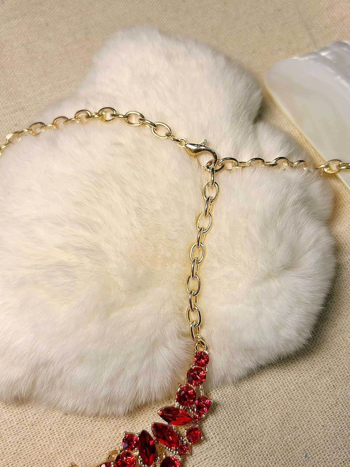 Women Jewelry Set Rhinestone Crystal Green Bride Statement Choker Necklace Teardrop Cluster Dangle Earrings Set for Wedding Party - Image 5