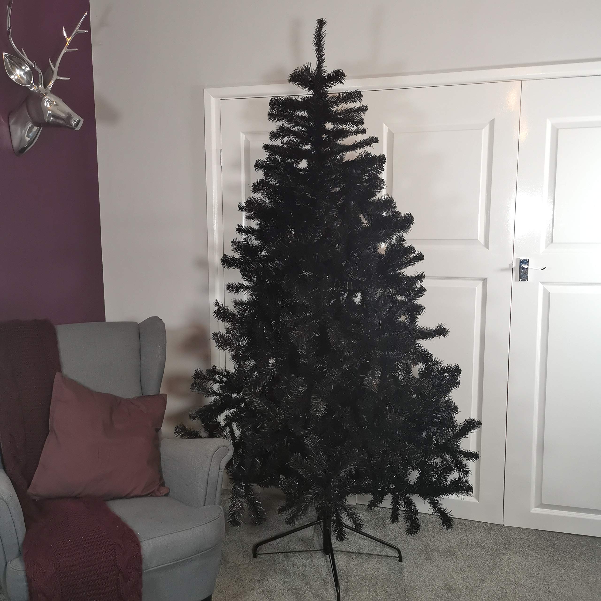 Snowtime Black 7Ft Colorado Pine Christmas Tree With 874 Tips