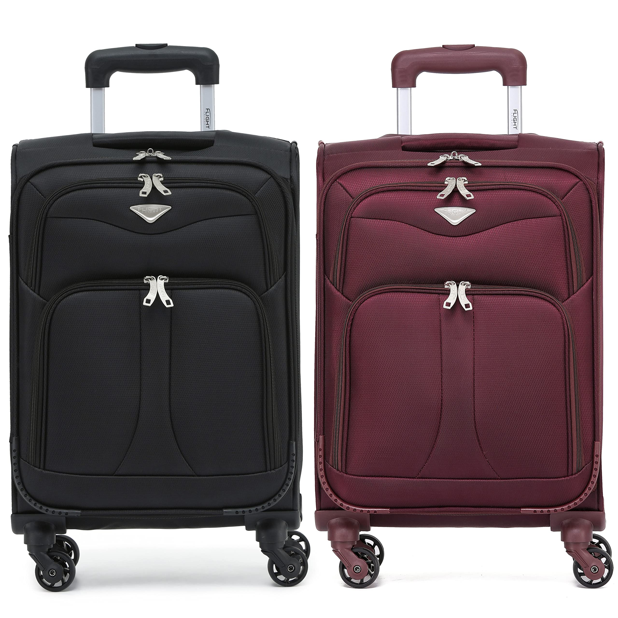 Flight Knight Lightweight 4 Wheel 800D Soft Case Suitcases Anti Crack Cabin & Hold Luggage Options Approved for Over 100 Airlines Including easyJet, BA & Many More! — view 136
