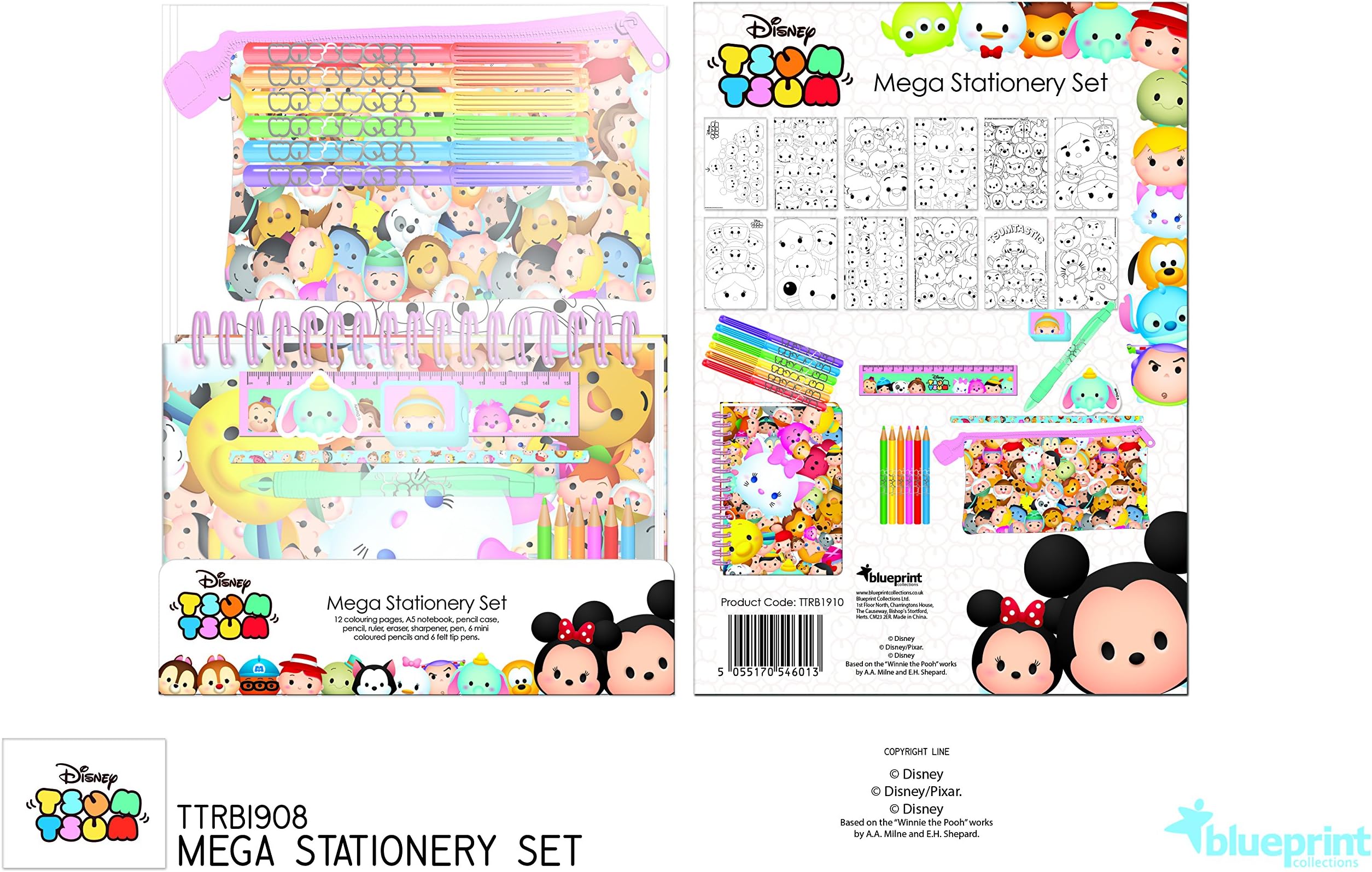 Tsum Tsum Rainbow Mega Stationery set