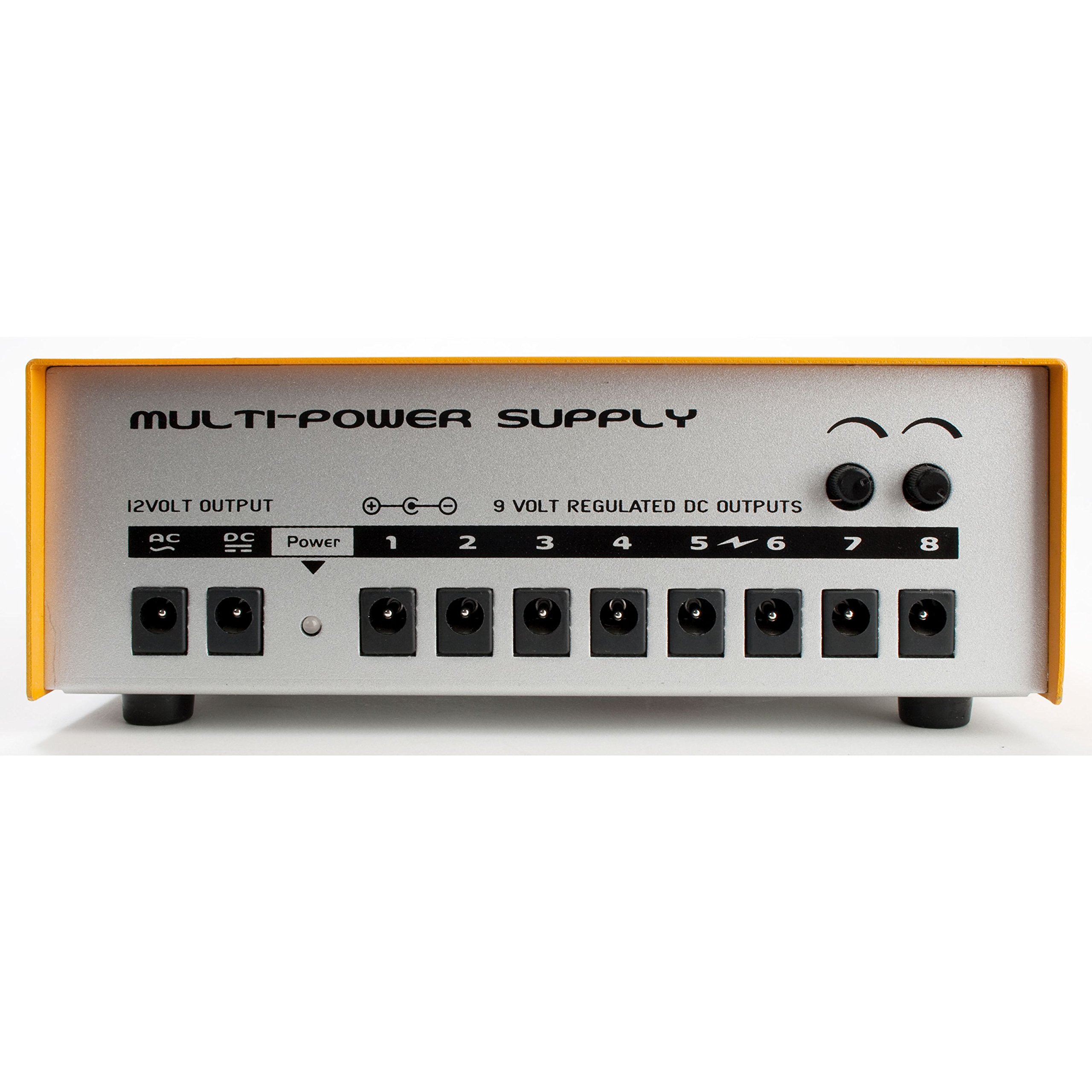 Fame DCT-200 Multi-Power Supply, Universelles Netzteil für Effektgeräte, 1100mA, AC/DC, 8X 9V DC, 1x 12V DC, 1x 12V AC, Kurzschlusssicherung, inklusive Kabelzubehör